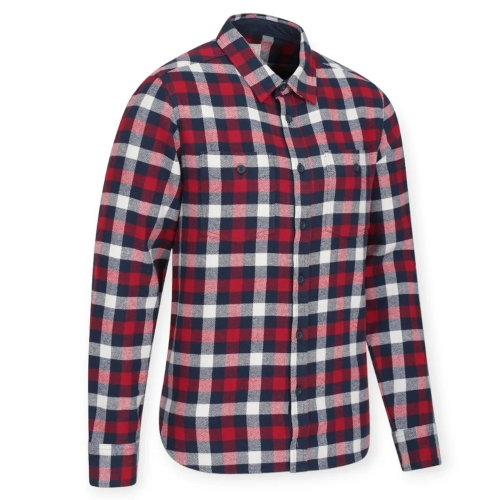 Mountain Warehouse Lumberjack Flannel Navy Red Plaid Button Down XXL